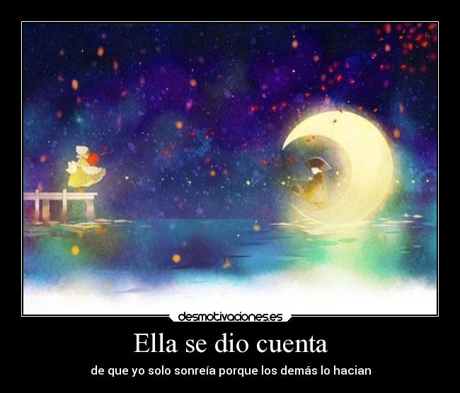 Ella se dio cuenta -