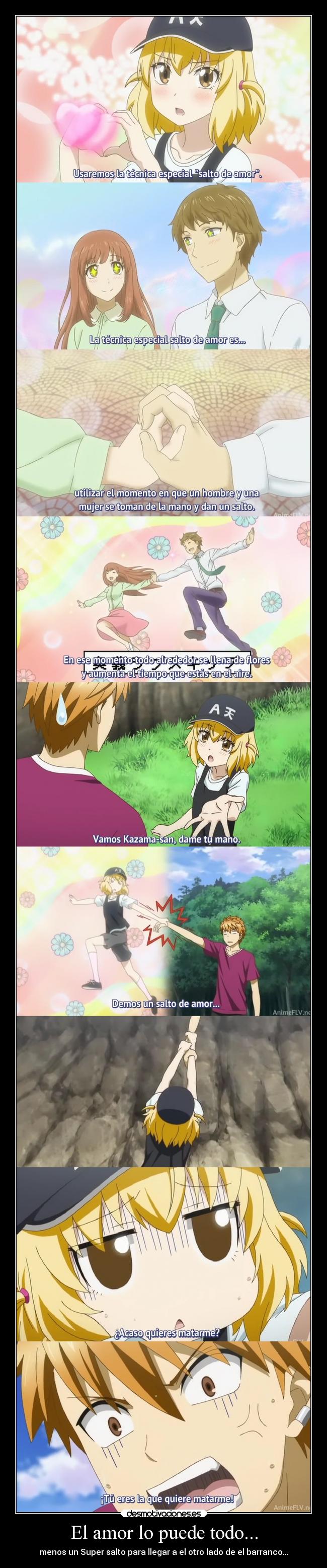 carteles amor amor anime kenji kazama roka shibasaki frag desmotivaciones