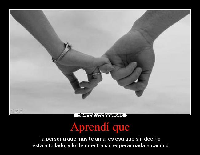 Aprendí que -