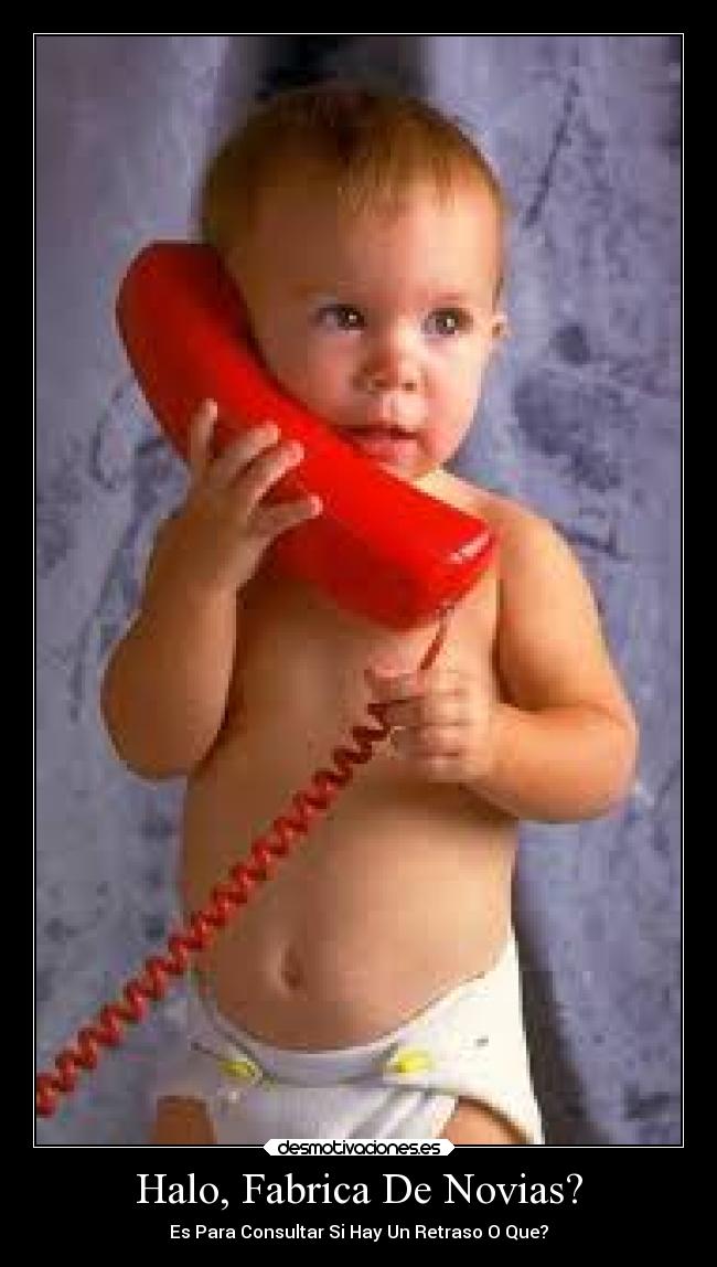 Halo, Fabrica De Novias? - Es Para Consultar Si Hay Un Retraso O Que?