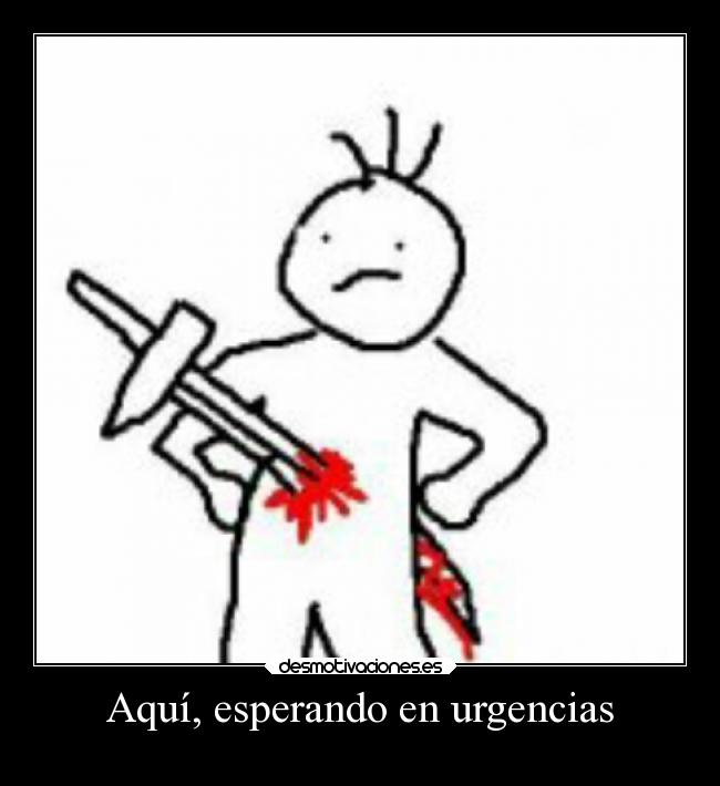 Aquí, esperando en urgencias - 