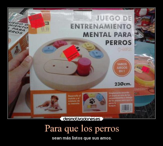 Para que los perros - sean más listos que sus amos.