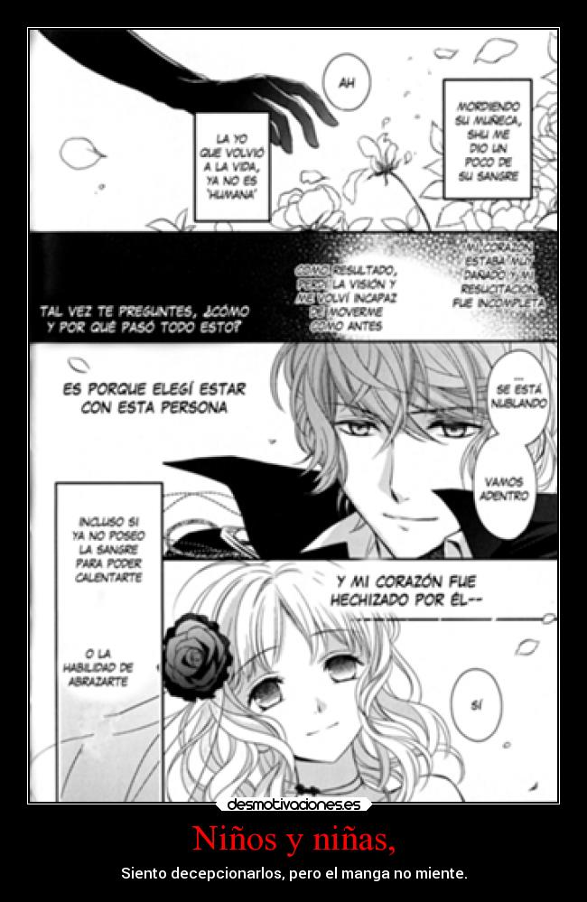 Niños y niñas, - Siento decepcionarlos, pero el manga no miente.
