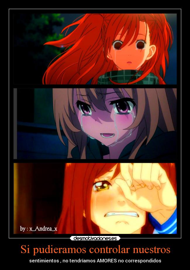 carteles anime desamor amor shojo correspondio desmotivaciones