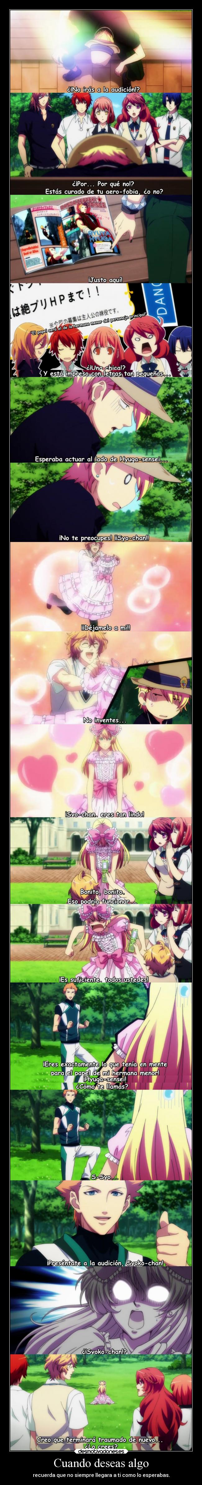 carteles anime desear querer recordad algo llegar forma rara diferente original copia raptorhunters desmotivaciones