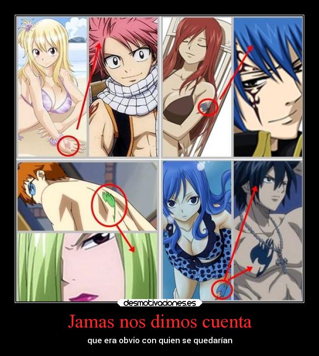 Jamas nos dimos cuenta - que era obvio con quien se quedarían