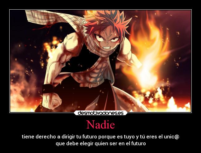 carteles anime fairy tail natsu dragneel desmotivaciones