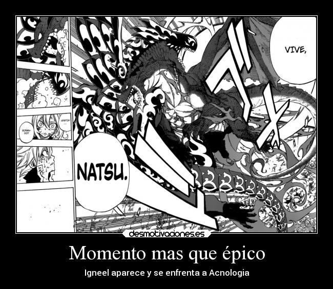 carteles anime fairytail fairy tail natsu dragneel igneel acnologia manga epico dragon desmotivaciones
