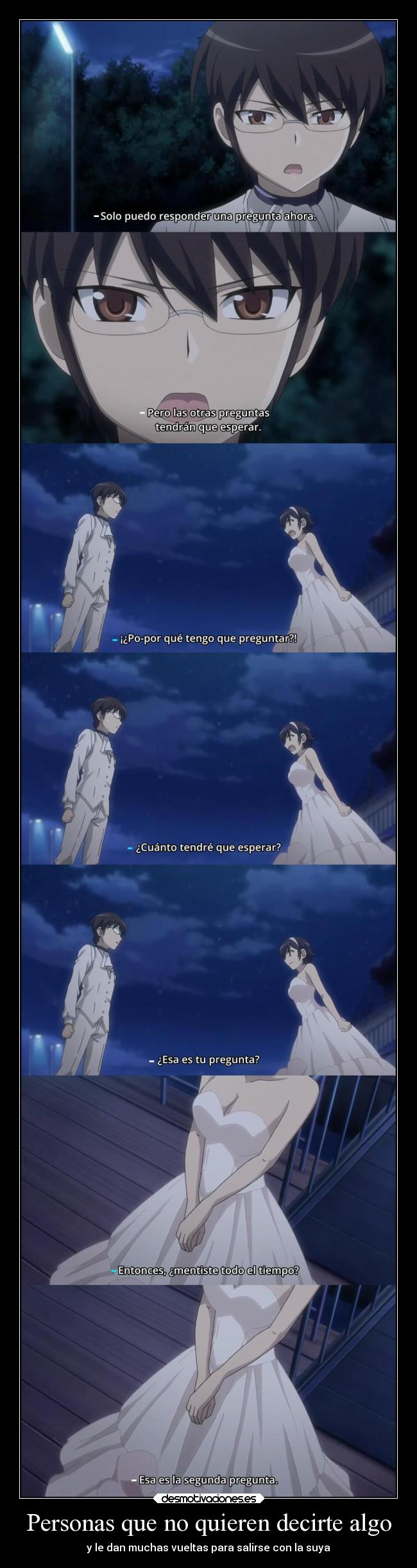 Personas que no quieren decirte algo -