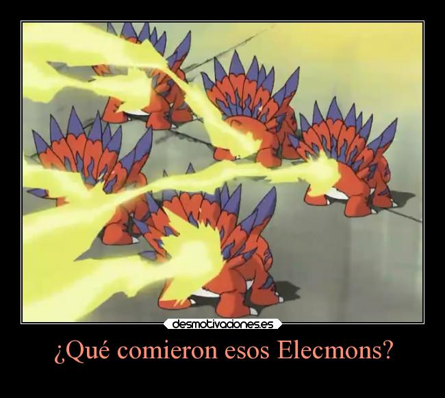 carteles anime humor digimon frontier elecmon pregunta comer orina pipi otaku devilbrigade risas reir desmotivaciones