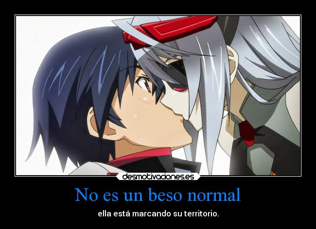 No es un beso normal - ella está marcando su territorio.