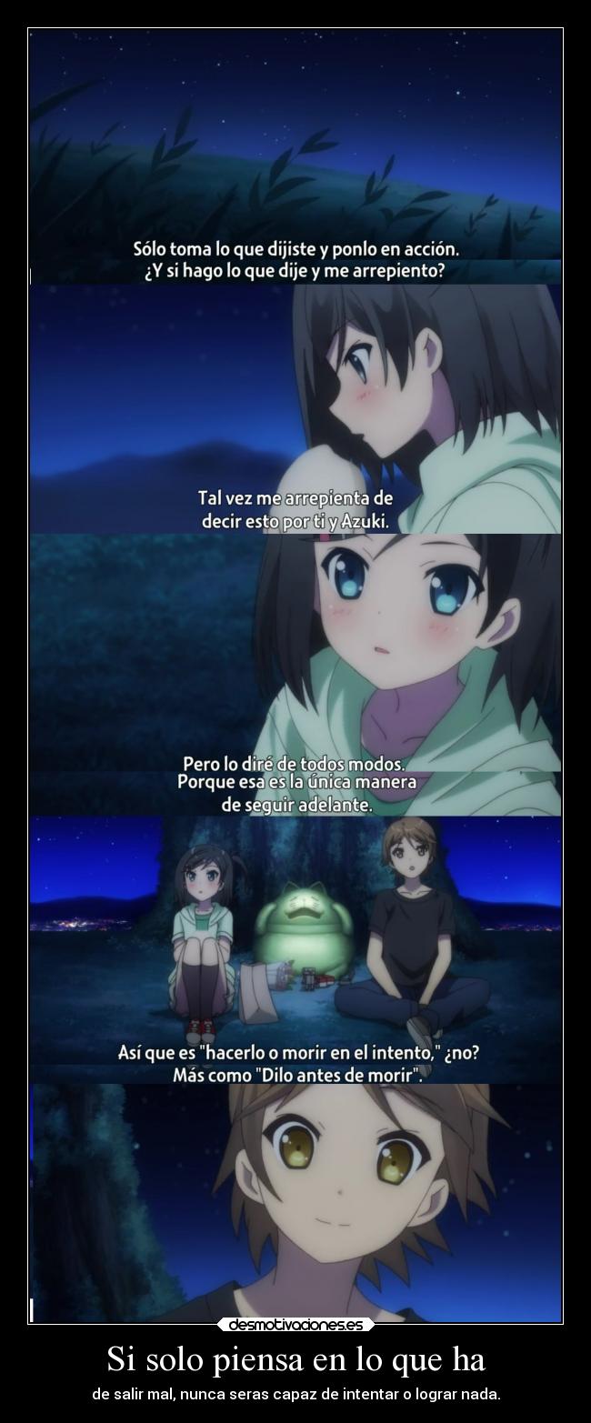 Si solo piensa en lo que ha - 