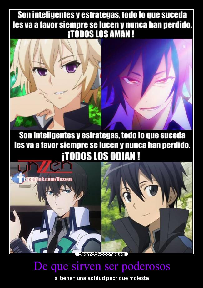 carteles anime personajes badass desmotivaciones