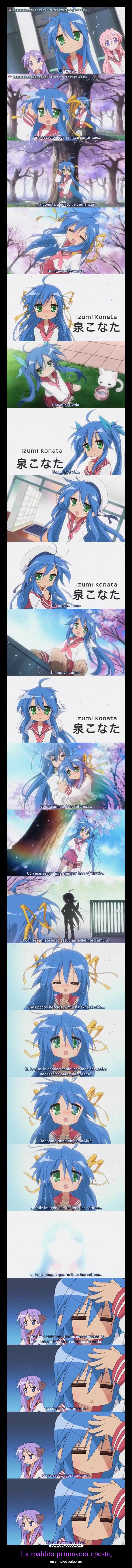 carteles anime primavera apesta simples palabras lucky star dacapo yozuca desmotivaciones