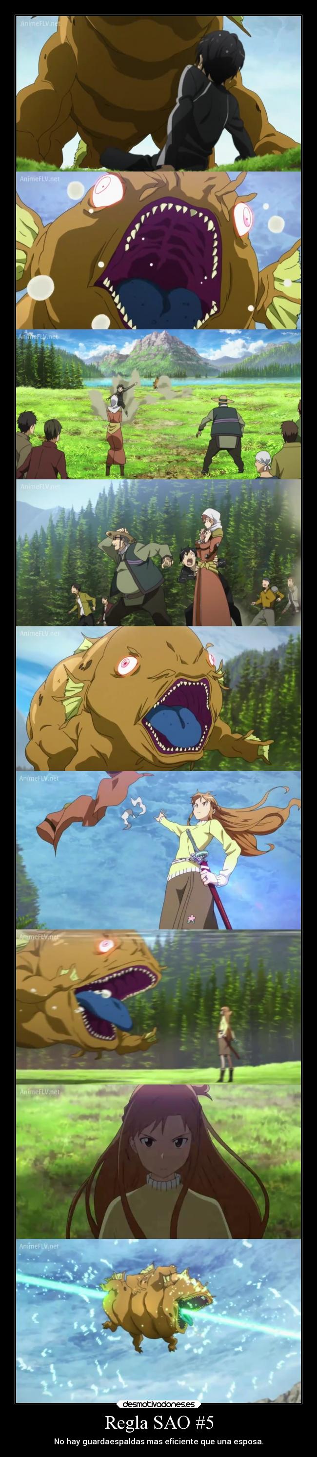 carteles anime sao sword art online kirito asuna desmotivaciones