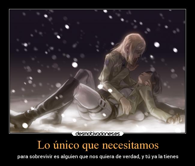 carteles anime yuri shingeki kyojin christa ymir desmotivaciones