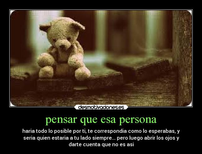 pensar que esa persona - 