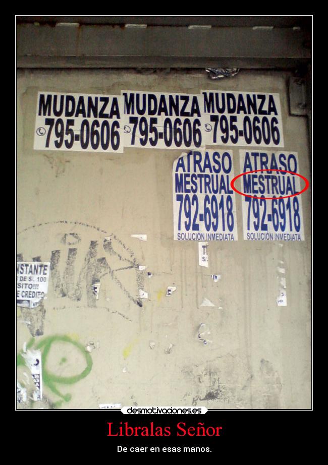 Libralas Señor - De caer en esas manos.