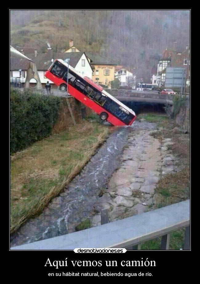 Aquí vemos un camión -
