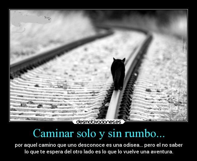 Caminar solo y sin rumbo... -
