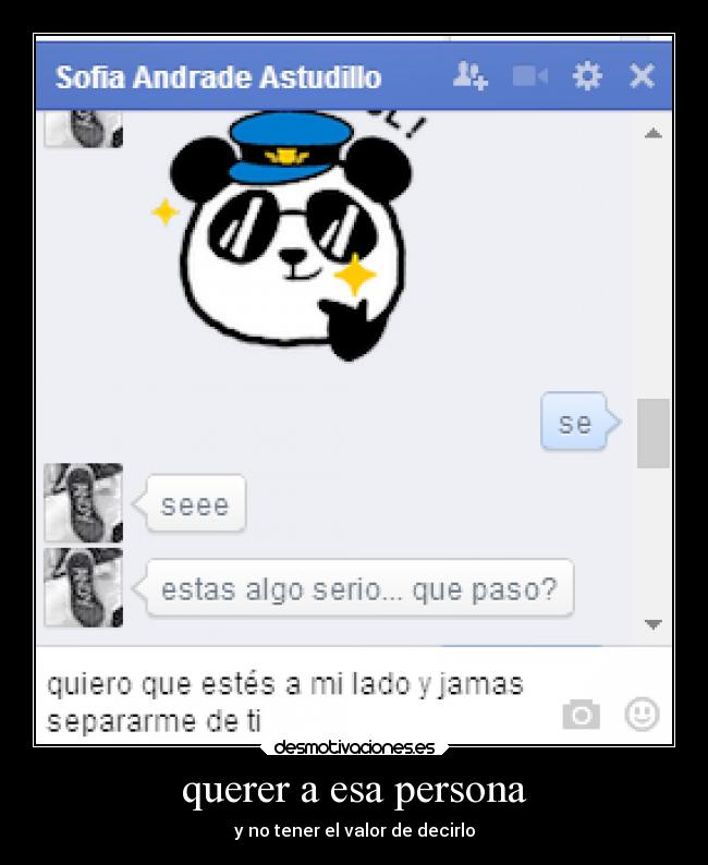 querer a esa persona -