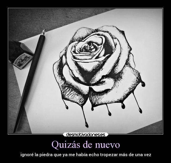 Quizás de nuevo - ignoré la piedra que ya me había echo tropezar más de una vez