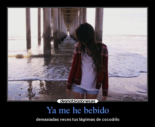 Ya me he bebido - demasiadas veces tus lágrimas de cocodrilo