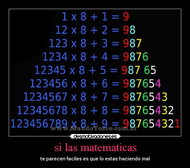 si las matematicas - 
