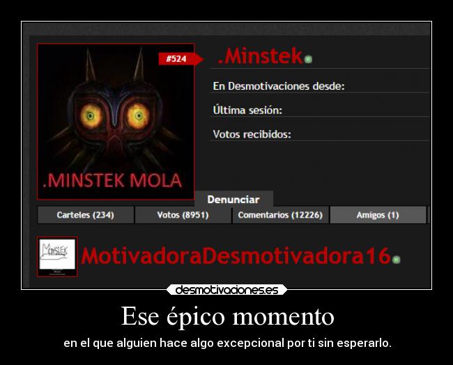 Ese épico momento -