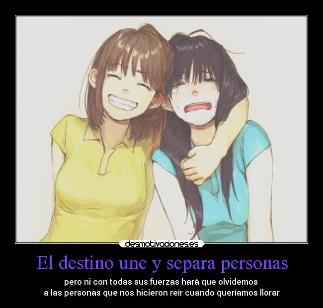 El destino une y separa personas -