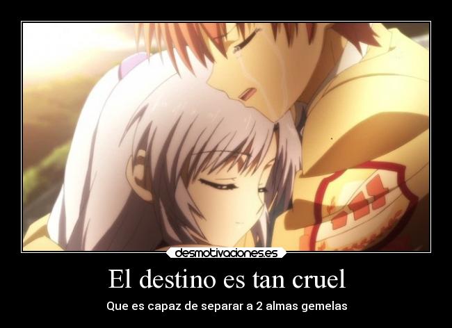 El destino es tan cruel - Que es capaz de separar a 2 almas gemelas