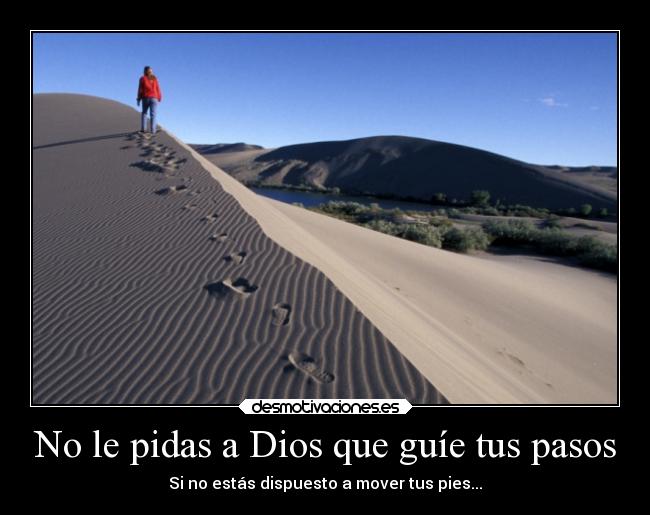 No le pidas a Dios que guíe tus pasos -