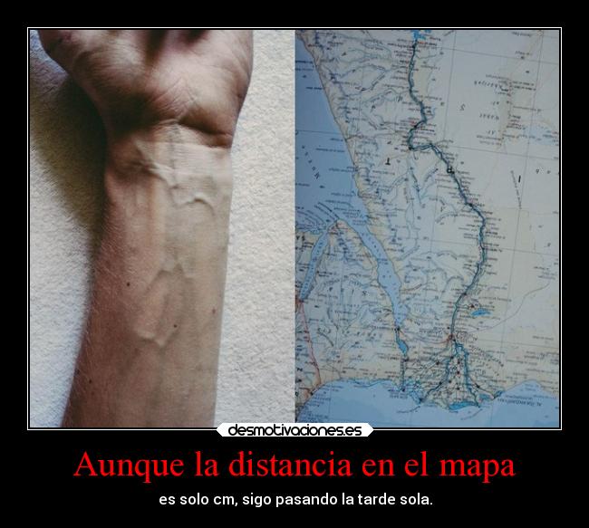 Aunque la distancia en el mapa - 