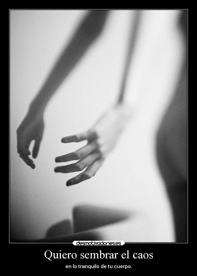 Quiero sembrar el caos - 