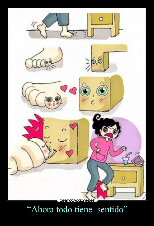 carteles dolor humor dedo menique golpe desmotivaciones