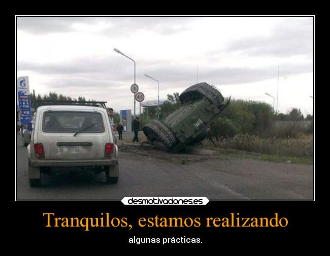 Tranquilos, estamos realizando - 