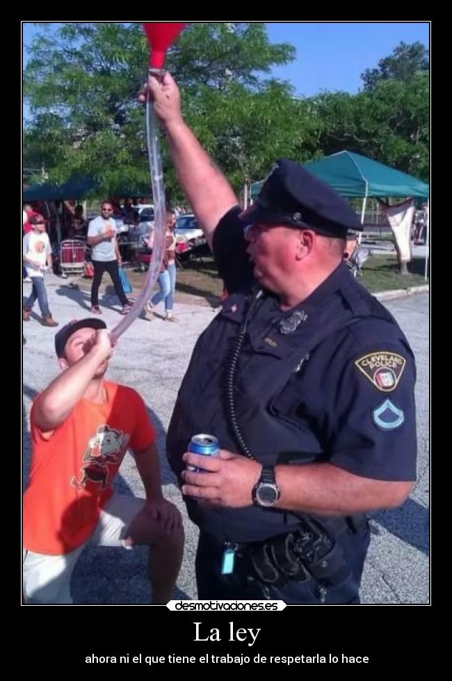 La ley - ahora ni el que tiene el trabajo de respetarla lo hace