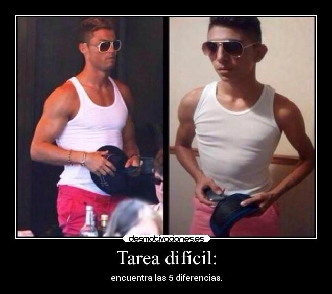 Tarea difícil: - encuentra las 5 diferencias.