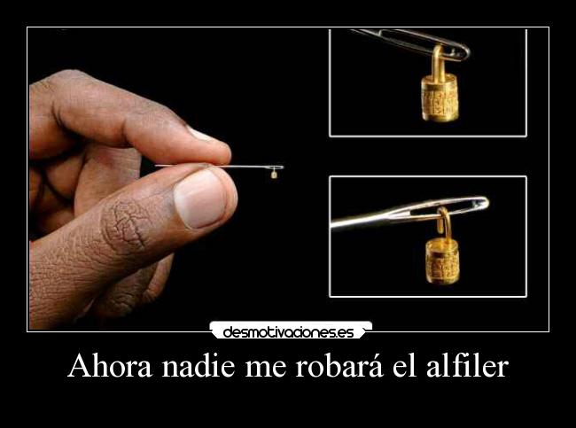 Ahora nadie me robará el alfiler - 