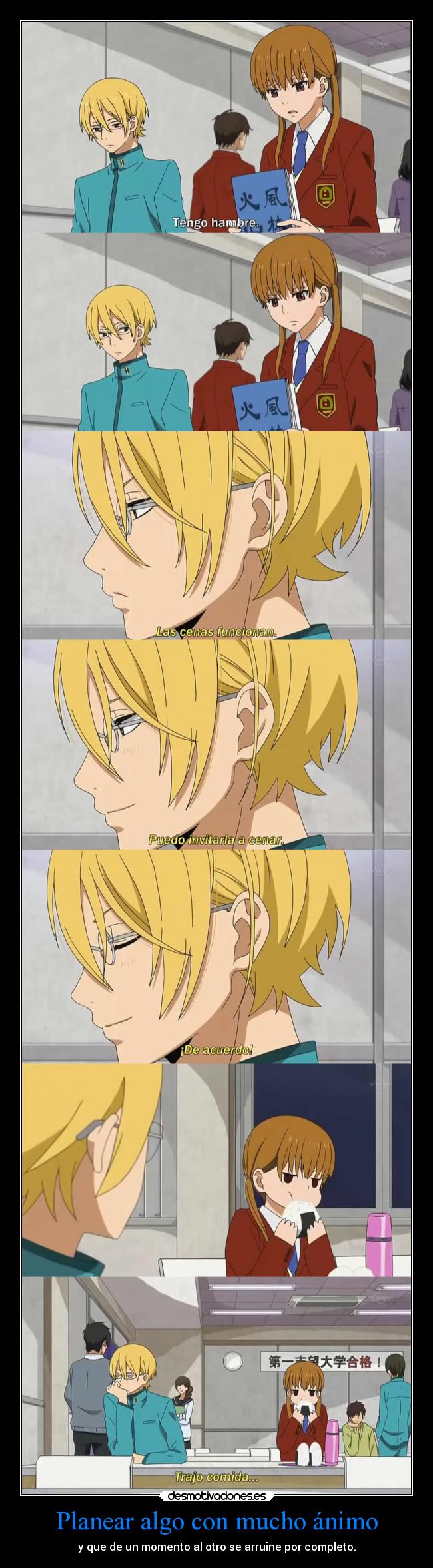 Planear algo con mucho ánimo - 