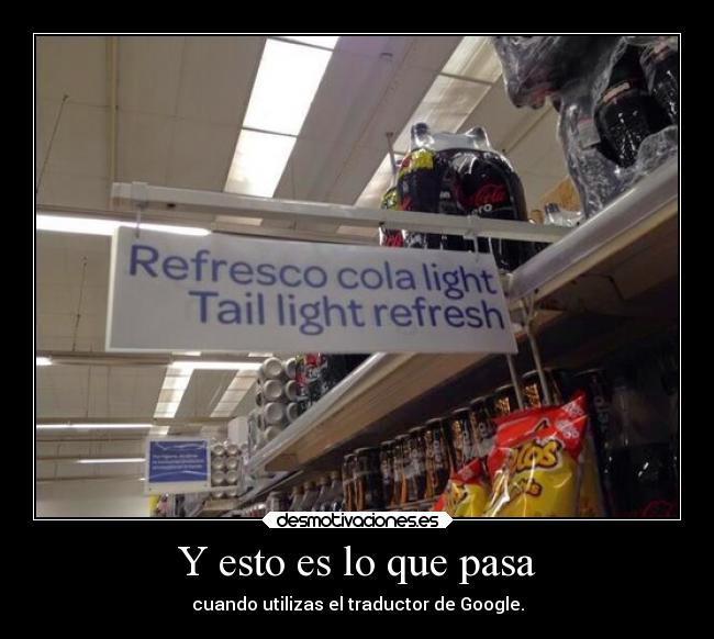 Y esto es lo que pasa - 