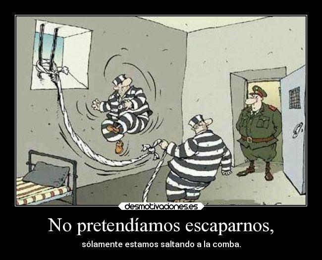 No pretendíamos escaparnos, - 