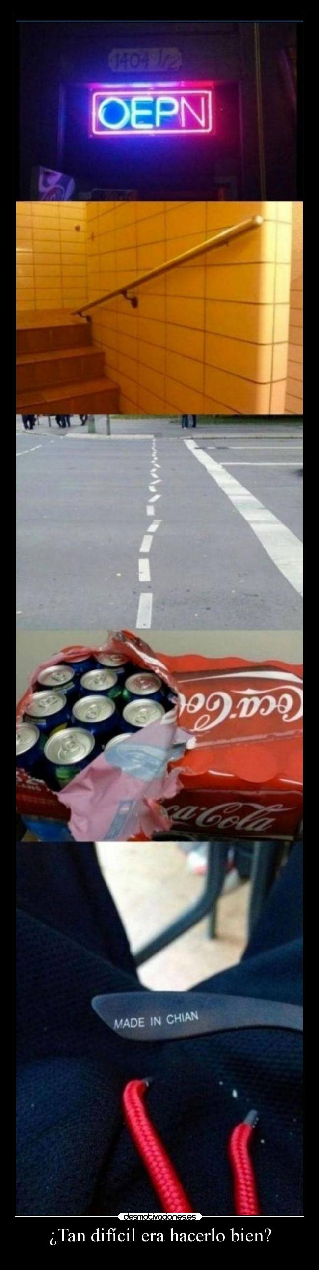 ¿Tan difícil era hacerlo bien? -