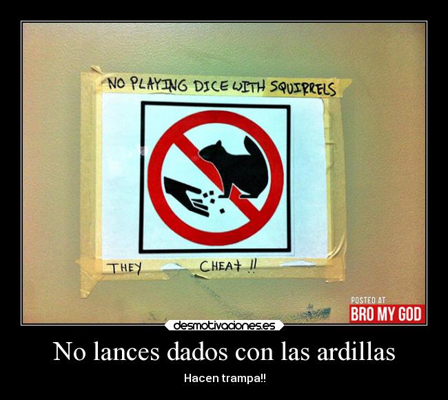 carteles humor fuck the logic xddd ardillas trampas desmotivaciones