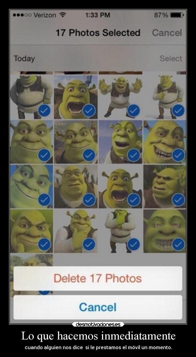 Lo que hacemos inmediatamente -