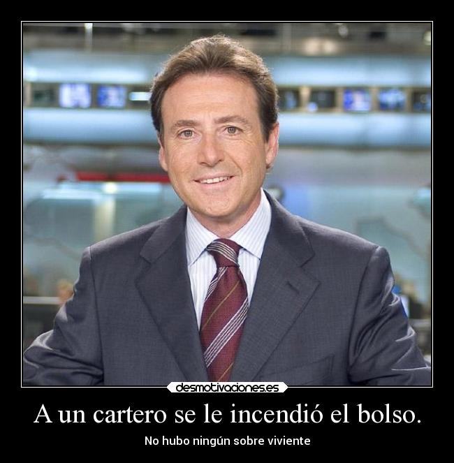 A un cartero se le incendió el bolso. -