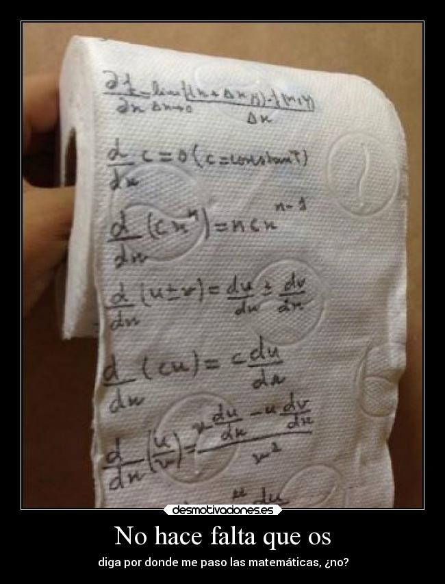 No hace falta que os -