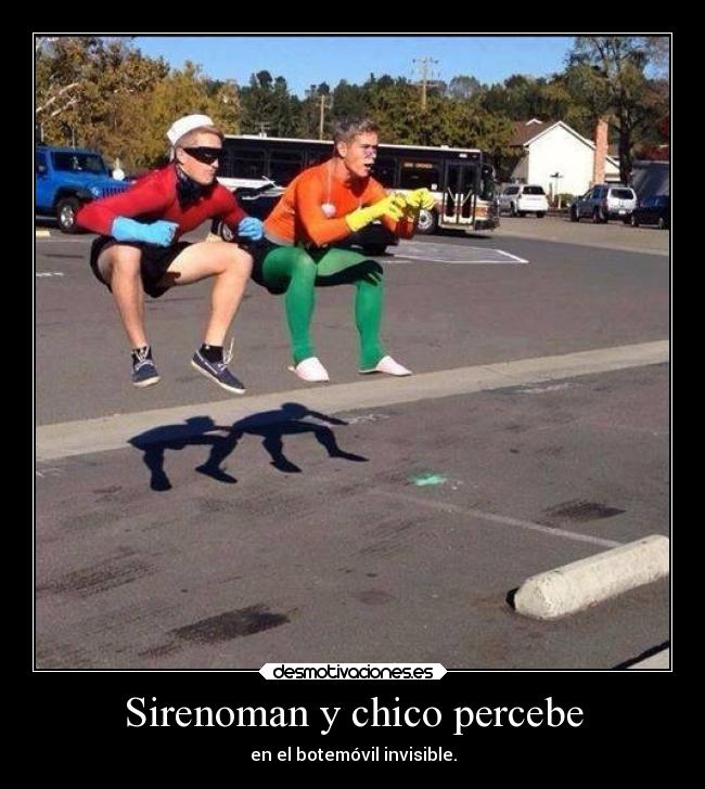 Sirenoman y chico percebe -