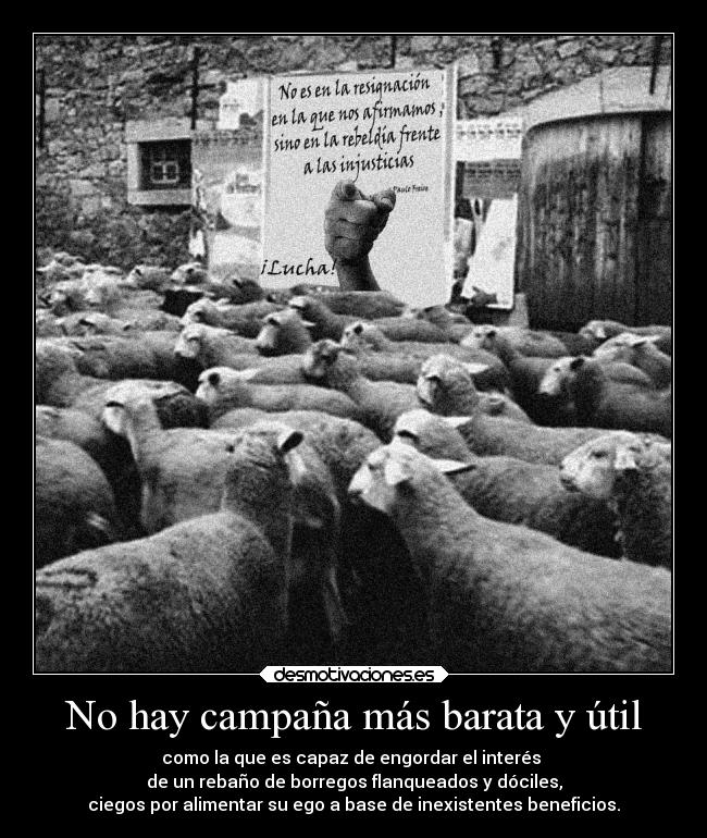 No hay campaña más barata y útil -
