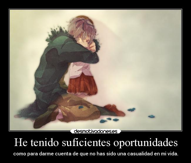 He tenido suficientes oportunidades - 